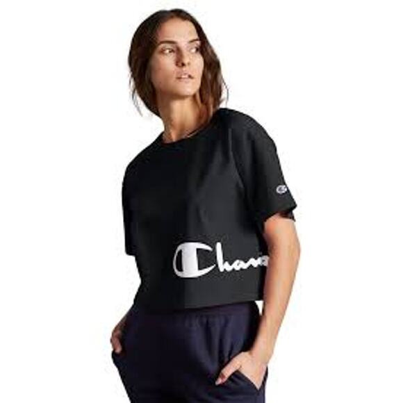 Champion Heritage Cropped Women's Tee Wrap Around Logo size XL - Picture 1 of 6